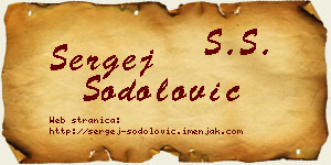 Sergej Šodolović vizit kartica